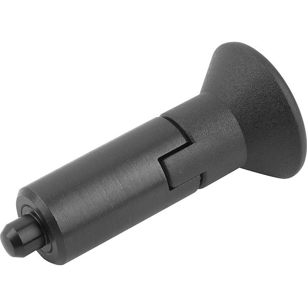 Kipp Indexing Plunger W Locking Slot Size:0, Form:M, Steel Hardened, Comp: Plastic Comp:Black Ral7021 K0346.2004 - main